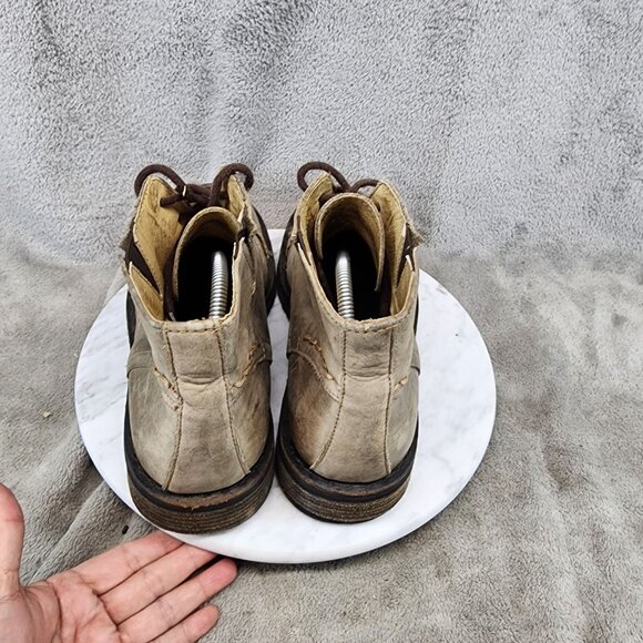 Kenneth Cole Reaction Shoes Mens Size 10 Tan Leather Cap Toe America Boot *Read* main image 15